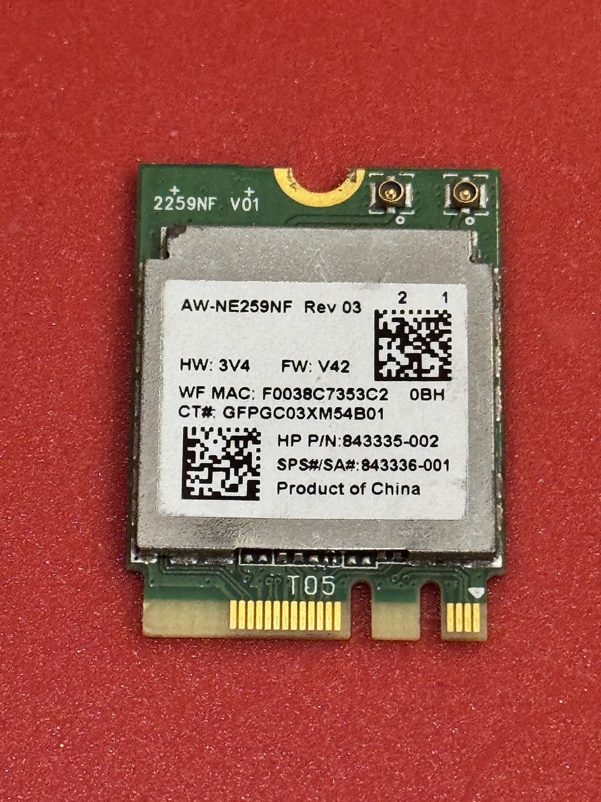 HP 15-ba079dx 17-X116dx WiFi Wireless Card 857334-855 843335-002 843336-001