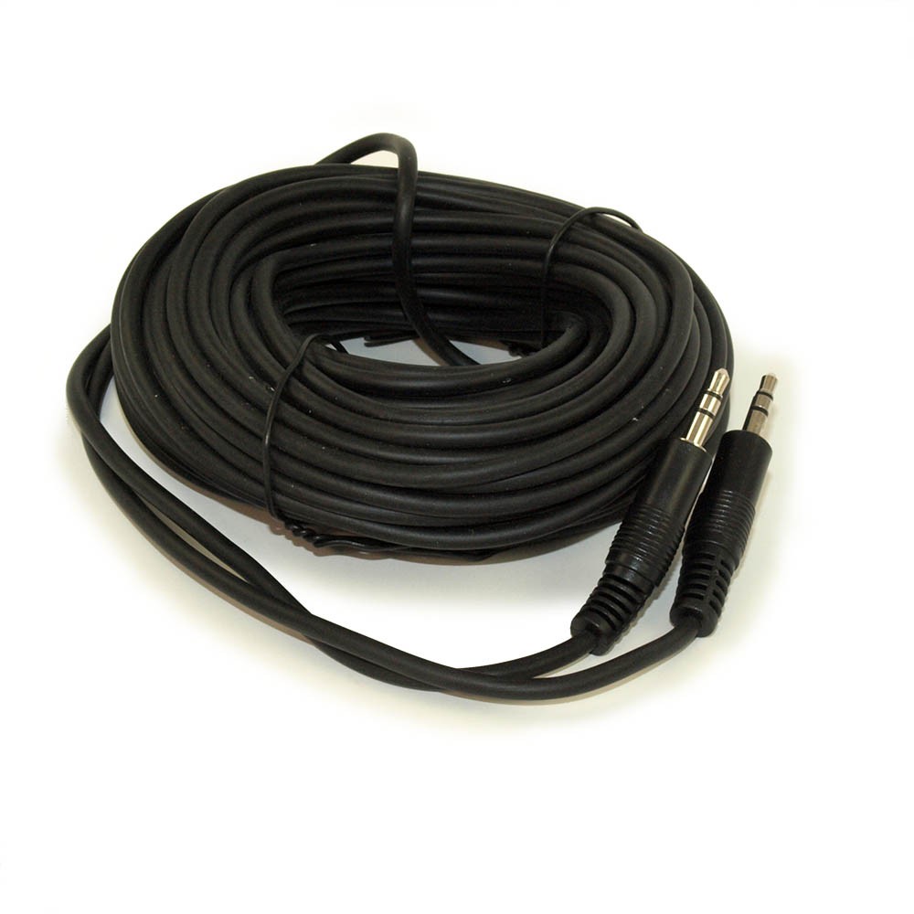 50ft 3.5mm Mini-Stereo TRS Male to Male Speaker/Audio Cable  Black