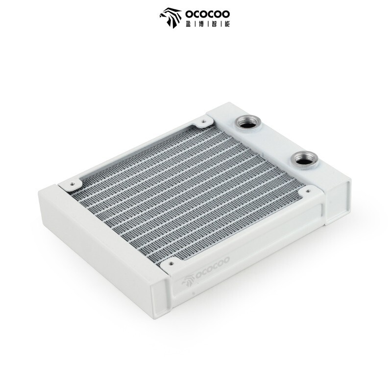 OCOCOO 120mm Aluminum Radiator, G1/4 Thread, Water Cooling PC Case Accessory