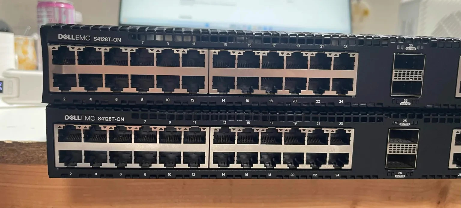 Dell EMC S4128T-ON 28 Port 10GBase-T Copper 2x 100GbE QSFP28 OS10