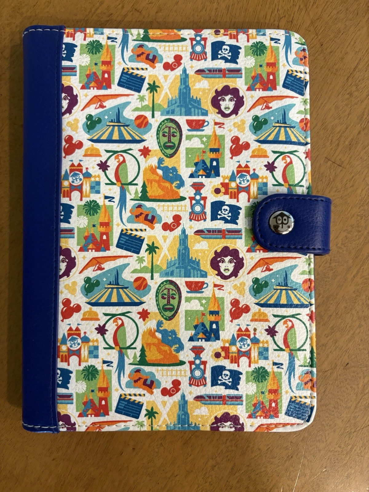 Disney Parks Exclusive Vintage Attraction Icons Tablet / Reader Folio Case