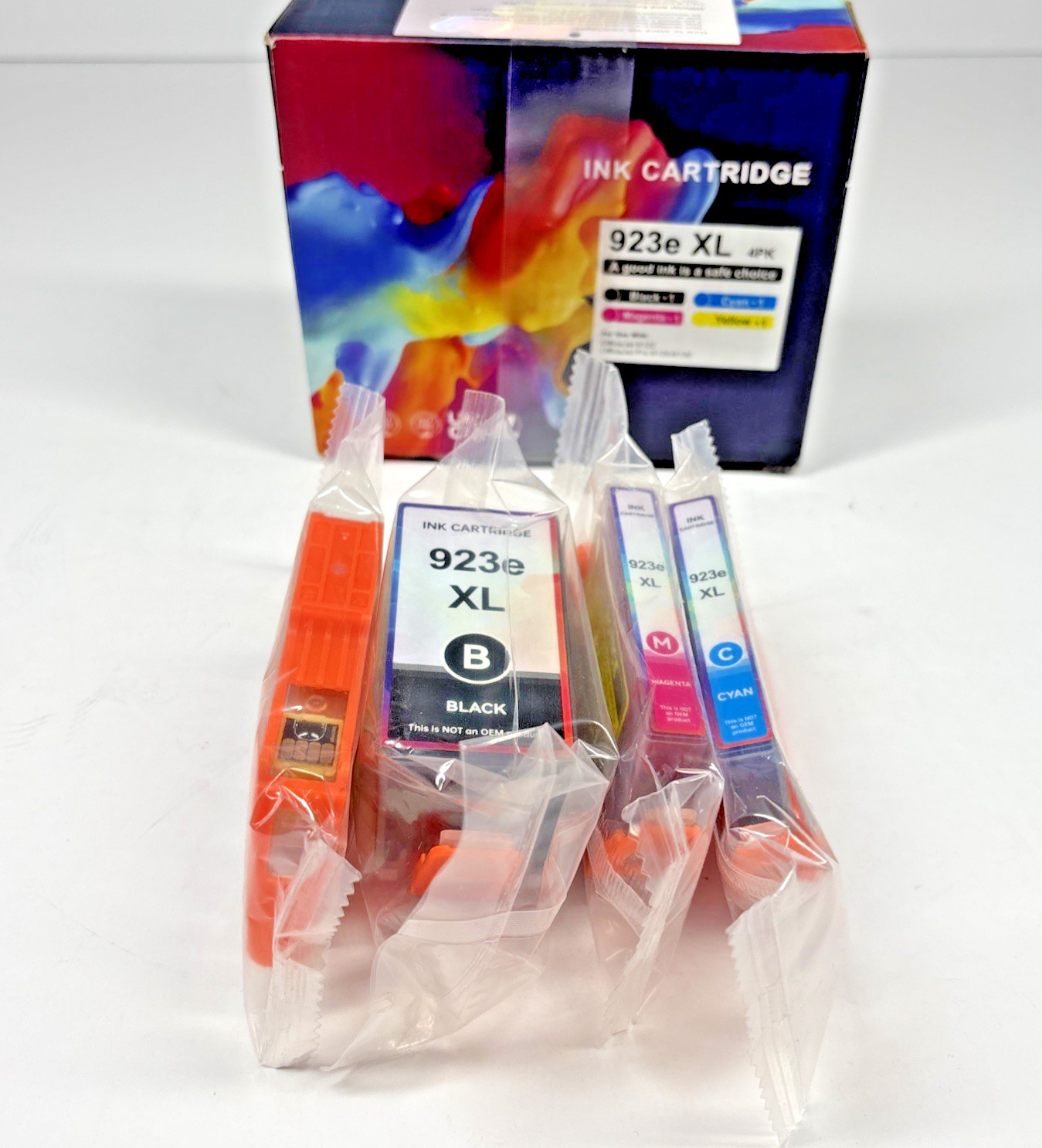 Pegtale 923 XL Ink Cartridges 4PK Compatible OfficeJet Pro 8120 8130 High Yield