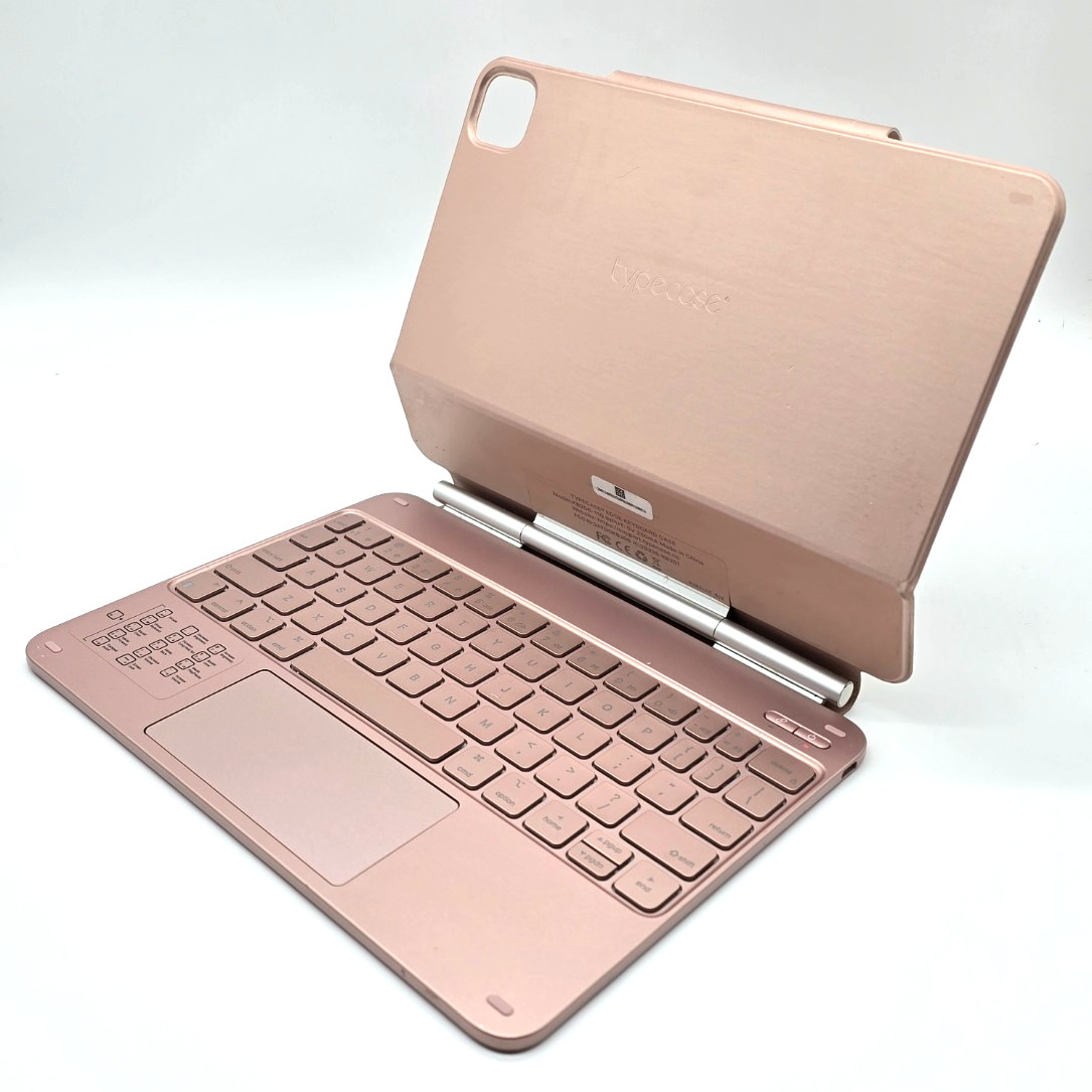typecase Edge iPad Air 11 Pro 11 M4 M3 Keyboard Case Backlit Trackpad Rose Gold