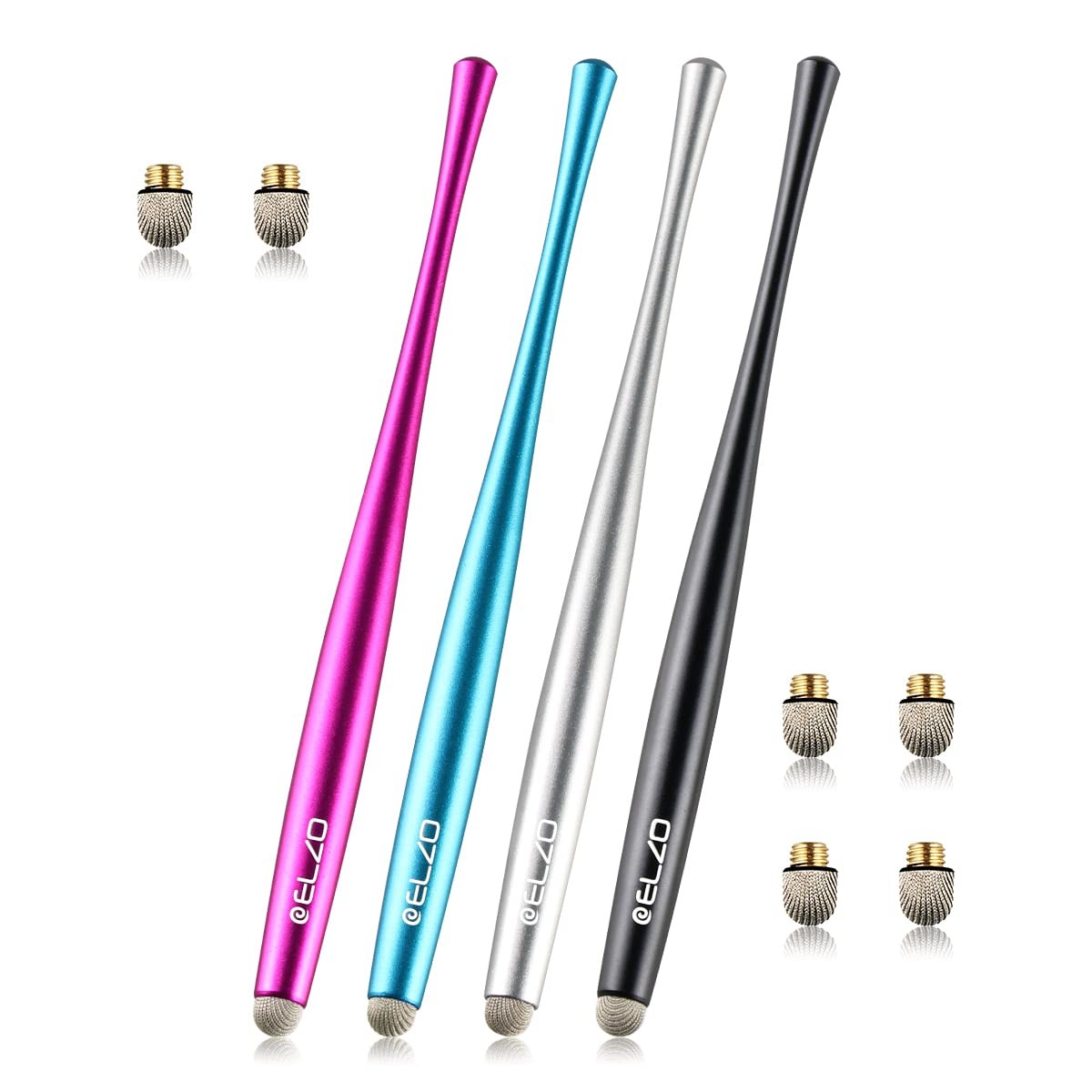 Capacitive Stylus Pens Premium Metal Slim Combo 4 Pcs W 6 Replacement Na Pack