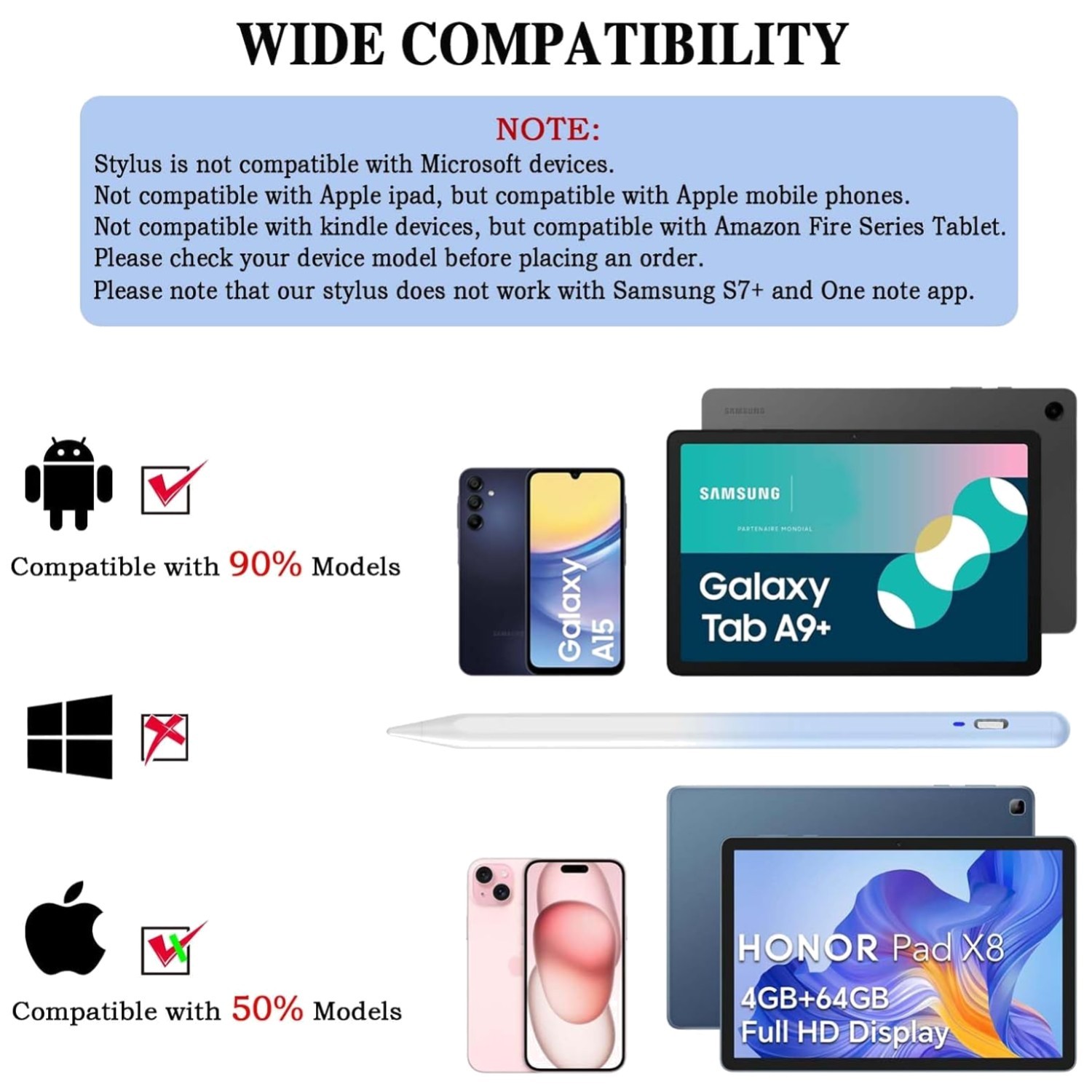 Stylish Stylus Pen for Samsung/Huawei/Xiaomi - Gradient Blue