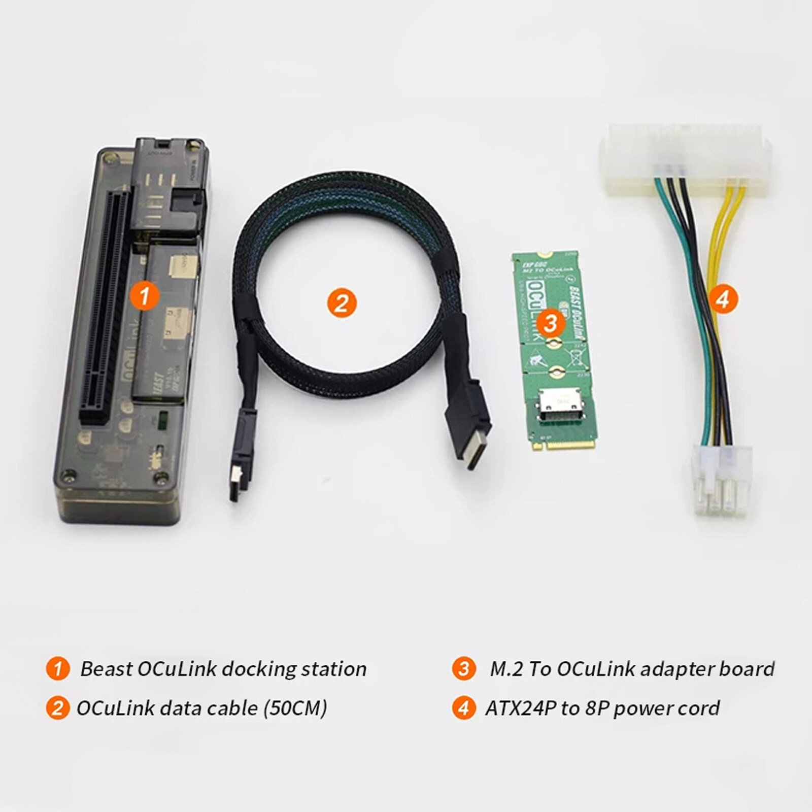 EXP GDC OCuLink Dock PCIe 4.0 x4 Mini External Card Adapter M.2 Mkey to OCuLink.