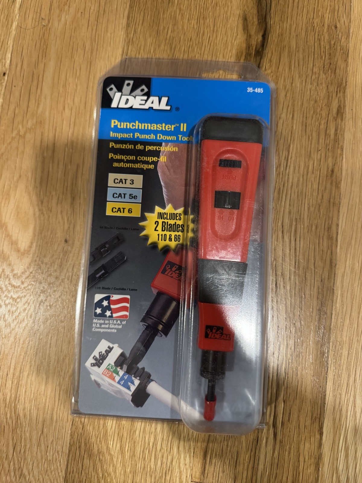 Ideal Punchmaster II Impact Punch Down Tool (35-485) Includes 110 &66 Blades NEW