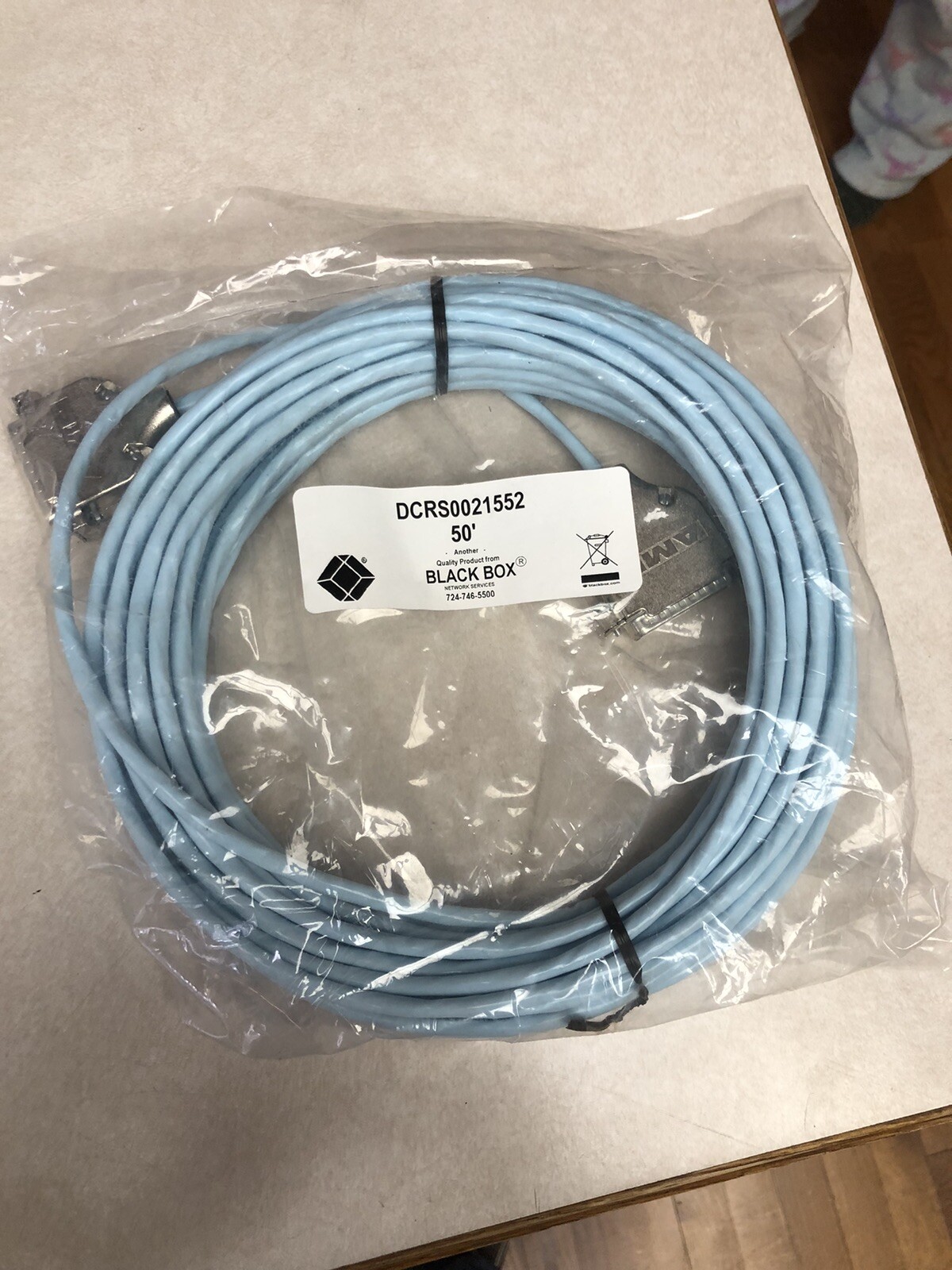 Black Box 12 Pin Cable DCRS0021552 50’ AMP Connectors New