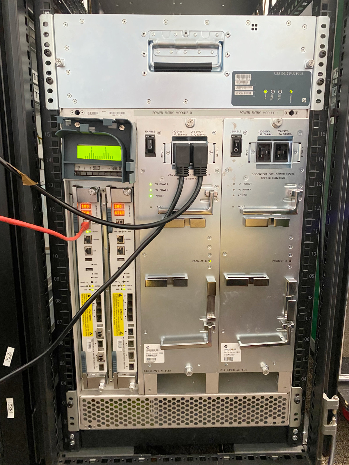 Cisco uBR 10012 CMTS, 1xSPA-UBR10-DS-HD, 2xMC3GX60V, 6xCABRFSW3G60QTIMF2
