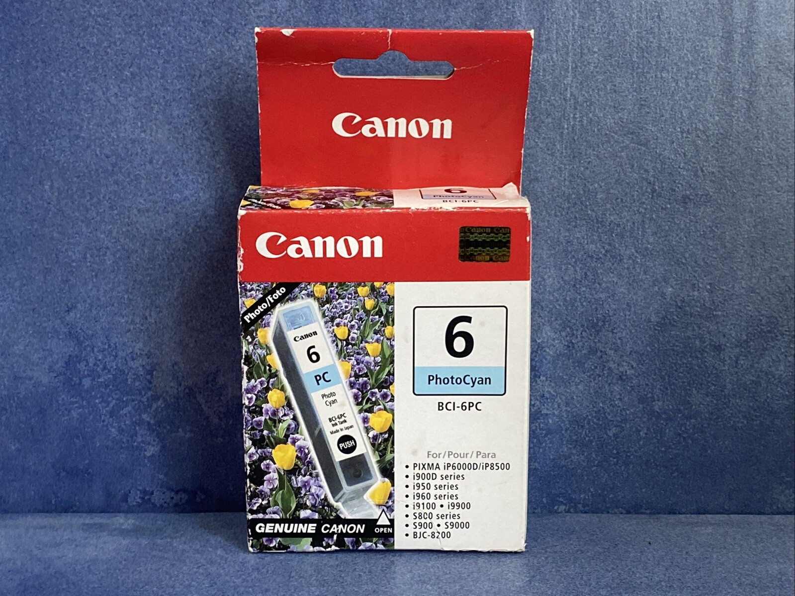 Canon BCI-6PC Photo Cyan Ink for iP8500 & i9900 Printers NEW/GENUINE Sealed Box