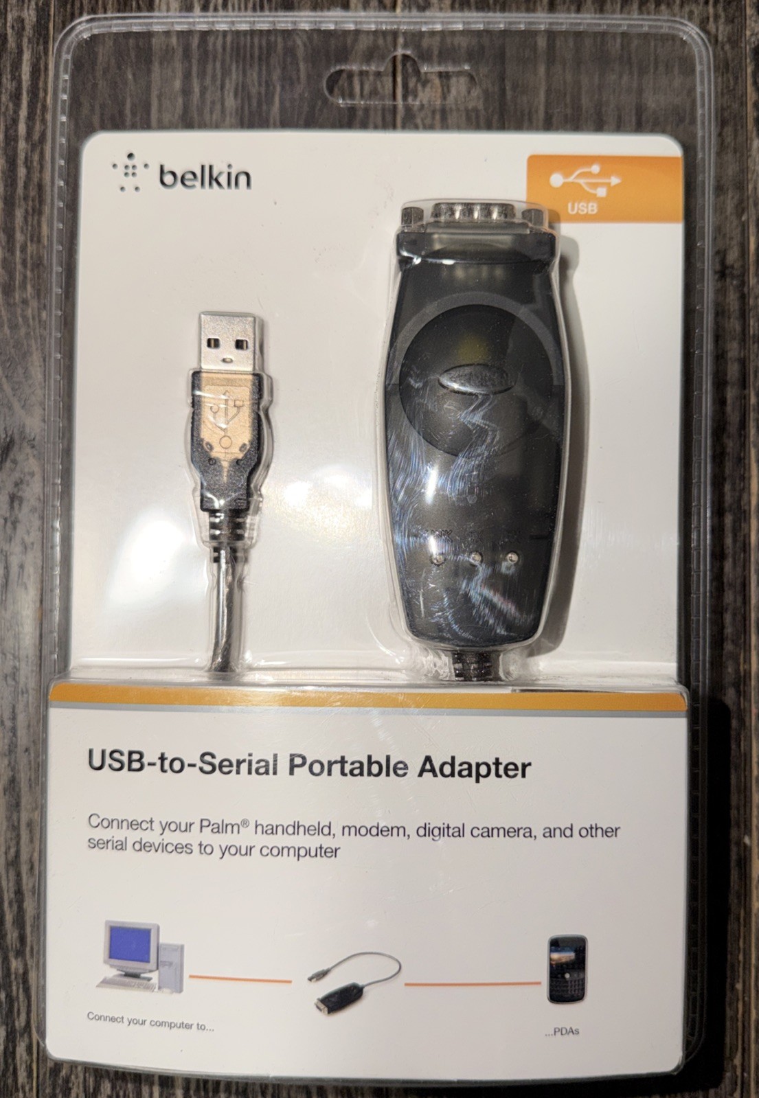 Genuine Belkin USB-to-Serial Portable PC Adapter NEW