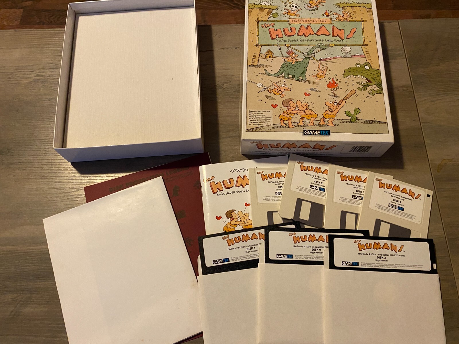1992 PC GAME INTRODUCING THE HUMANS BY GAMETEK FOR IBM / TANDY PLATFORM