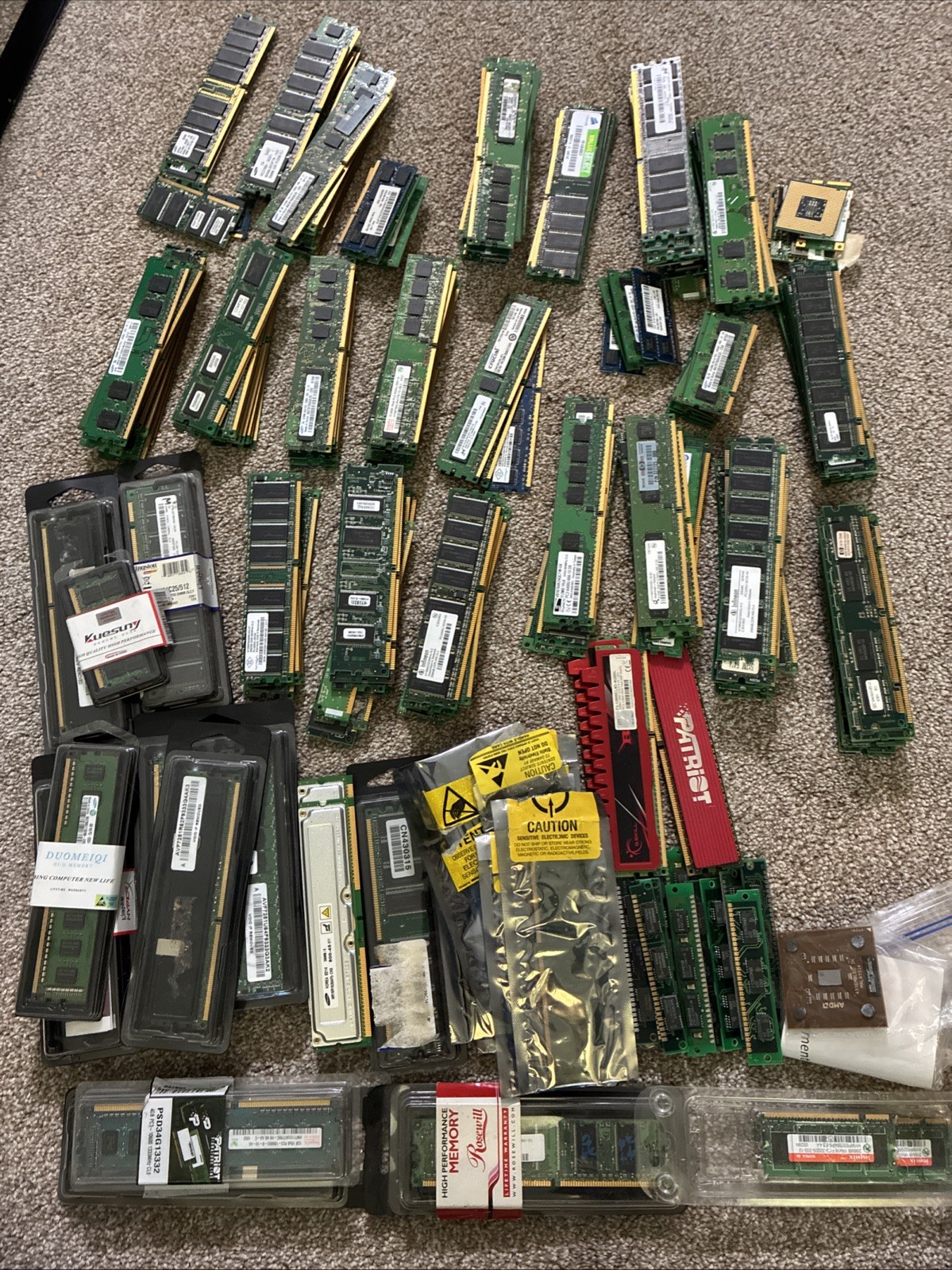 Bulk Lot of 230 PC RAM Mixed Brands Samsung Etc DDR DDR2 Ddr3 Memory AS IS