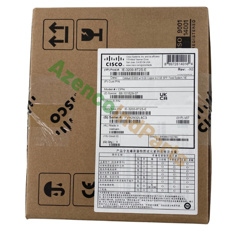 1PC New Cisco Catalyst IE-3200-8T2S-E  Industrial Ethernet Switch Fast Delivery