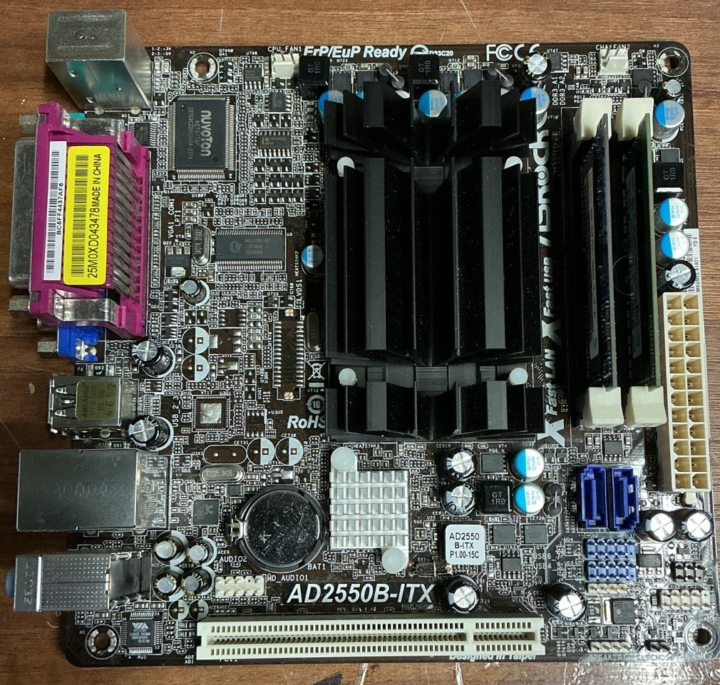 ASRock #AD2550b Mini-ITX Motherboard with 8gb Ram