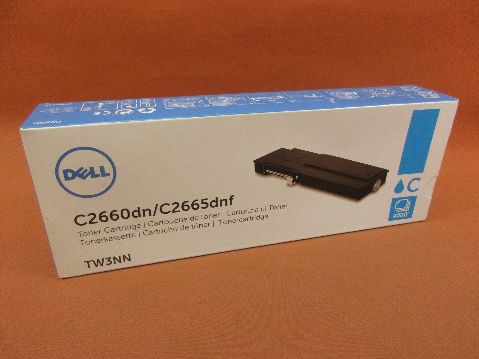 Genuine Dell Toner C2660dn/C2665dnf TW3NN Cyan Original Box