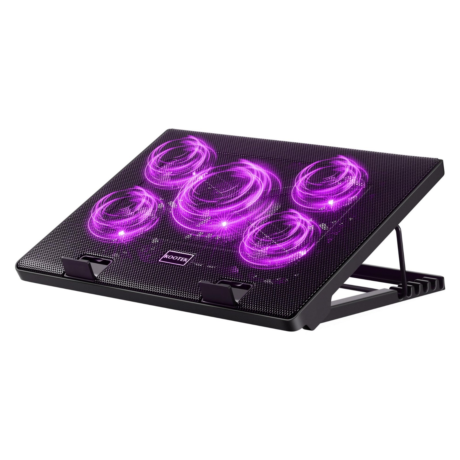 Laptop Cooling Pad with 5 Quiet Fans - Adjustable Stand for 12"-17" Laptops