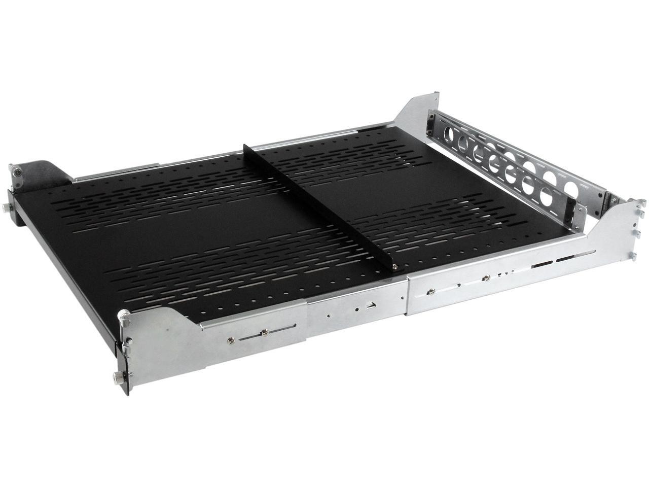 StarTech.com 2U Vented Sliding Rack Shelf w/ Cable Management Arm & Adjustable M