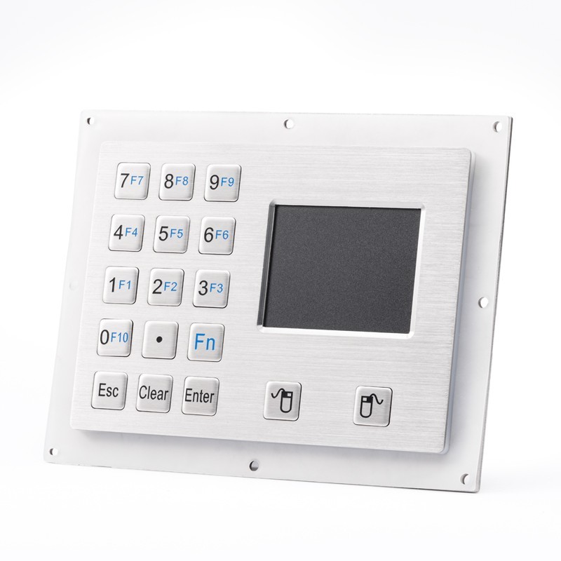 IP65 Waterproof 15 Keys Explosion-proof Industrial Metal Keyboard With Touchpad