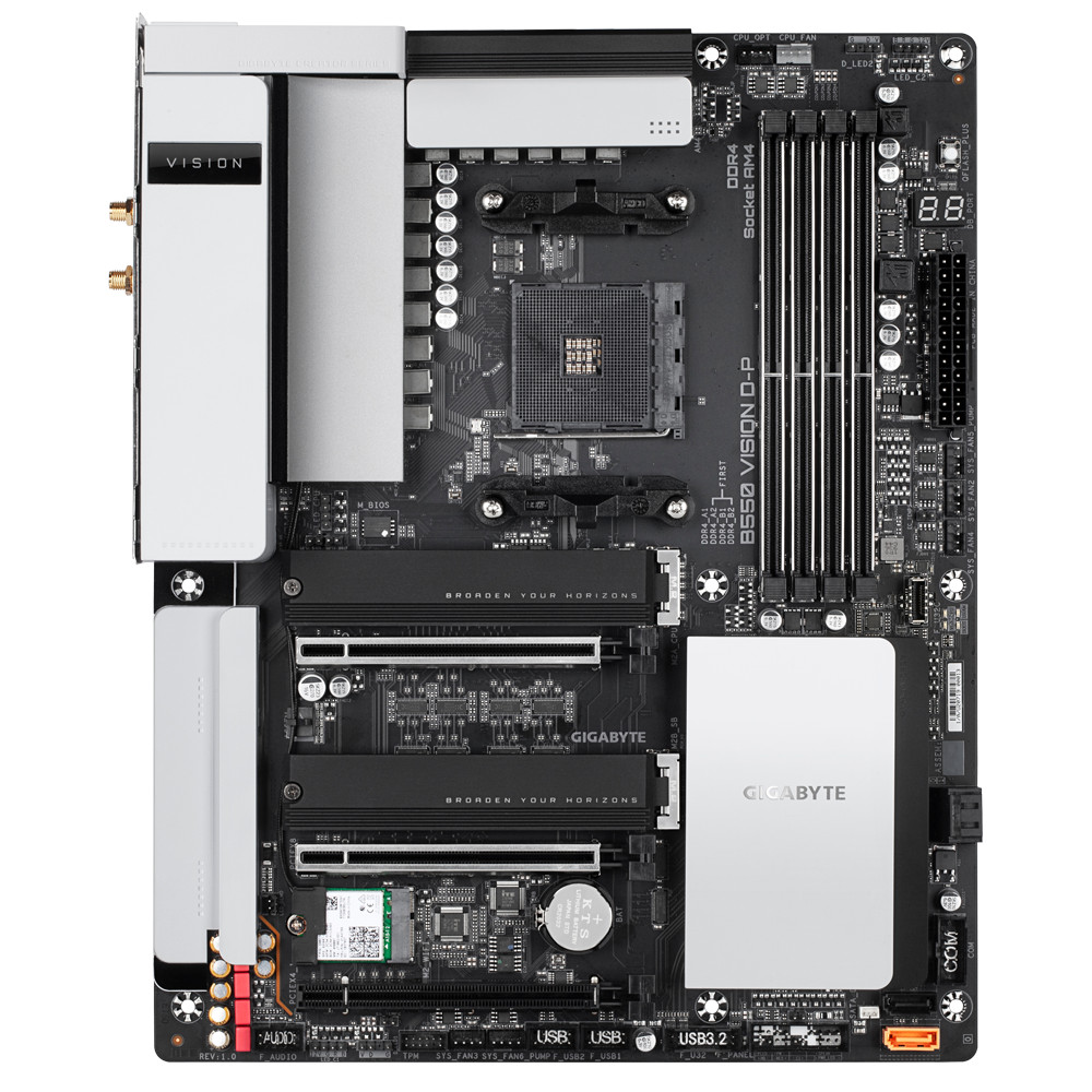 FOR GIGABYTE B550 VISION D-P HDMI AMD AM4 128GB Motherboard 100% Test 100%