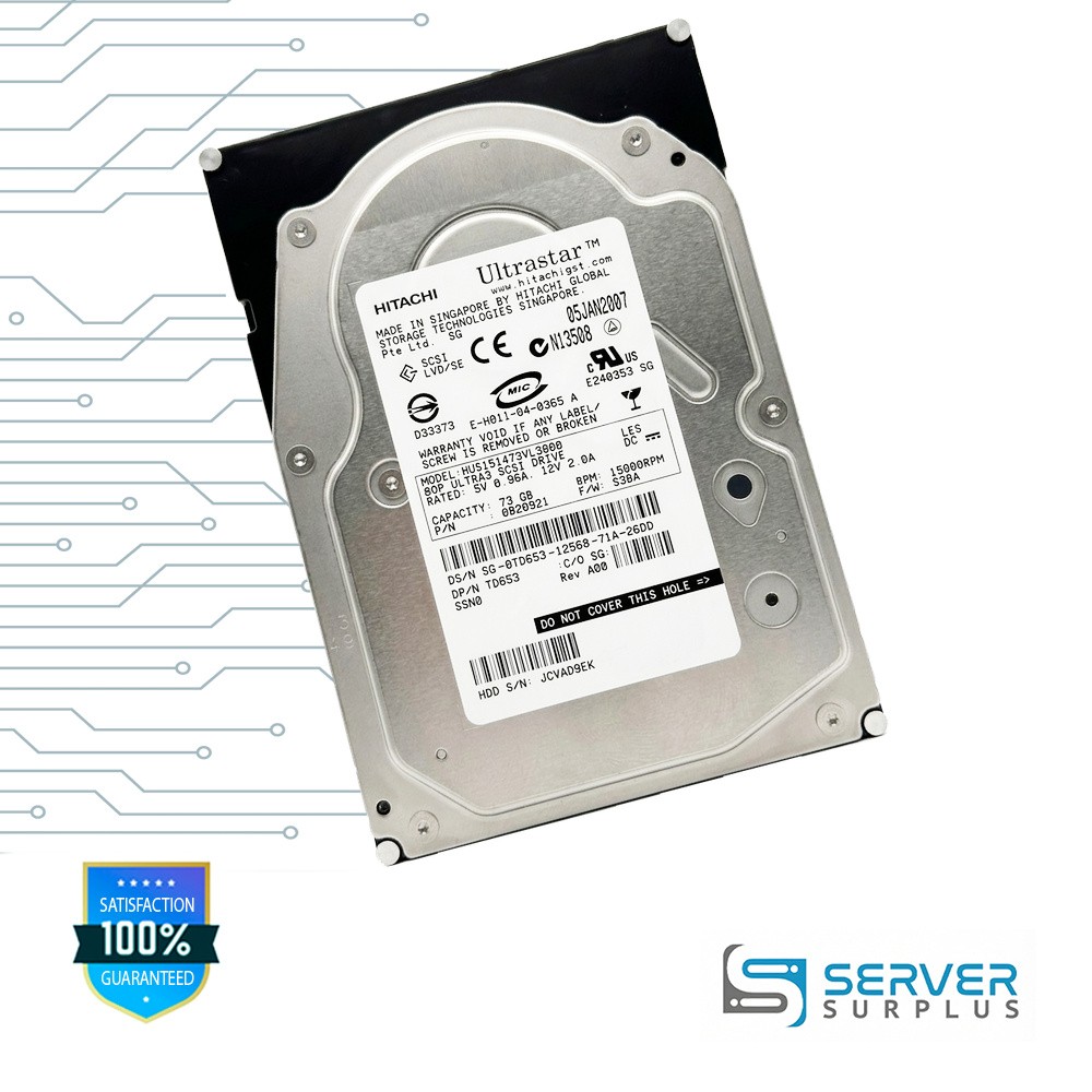 Hitachi Ultrastar HUS151473VL3800 73GB SCSI 15000 RPM 3.5" HDD | 0B20921