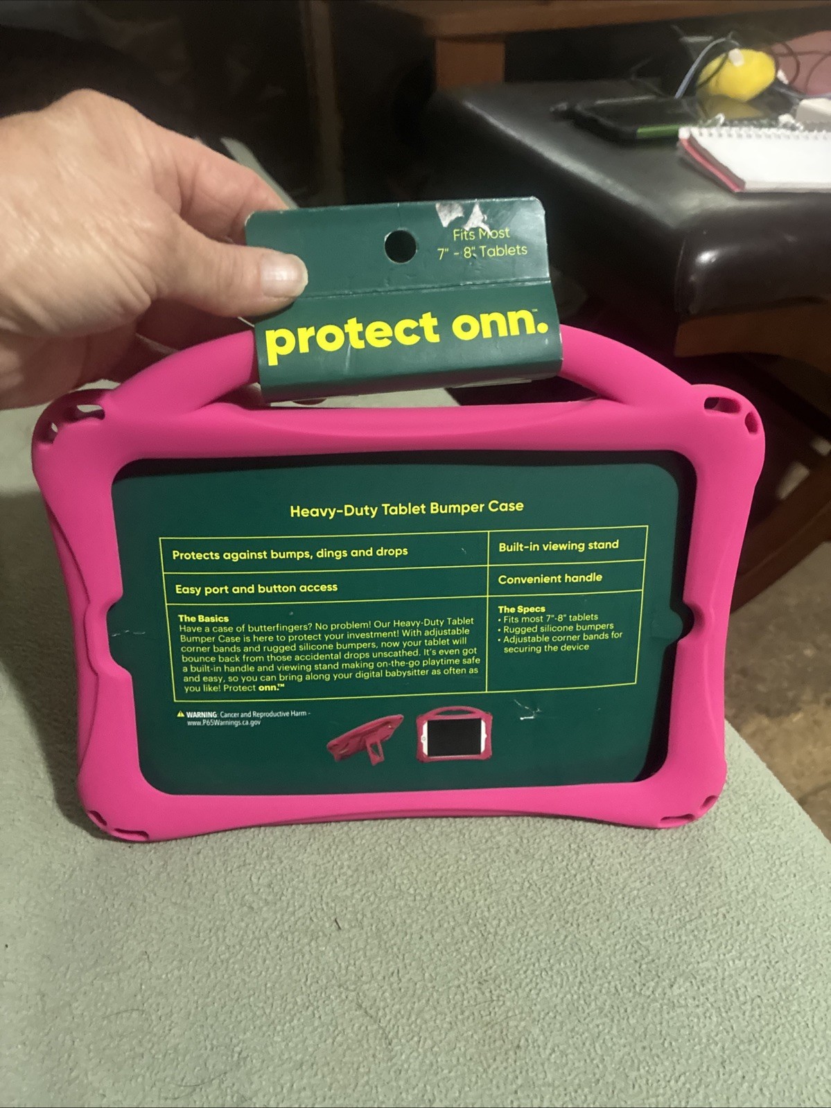 Protect Onn Heavy Duty Tablet Bumper Case for 7 “- 8” Tablet Pink Brand New