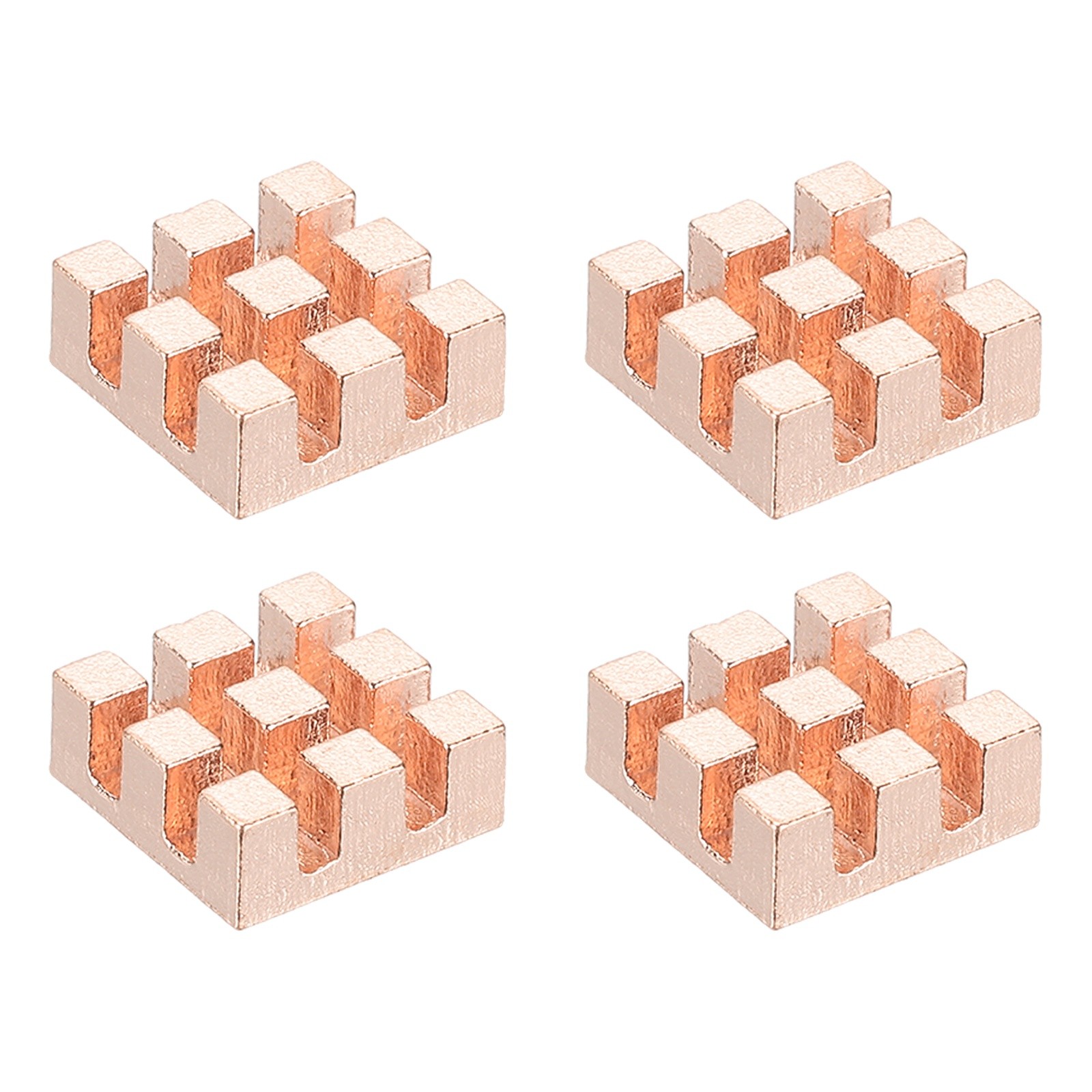 4 Pcs Copper Heatsink 10x10x4mm, Heat Sink Cooler Radiator for