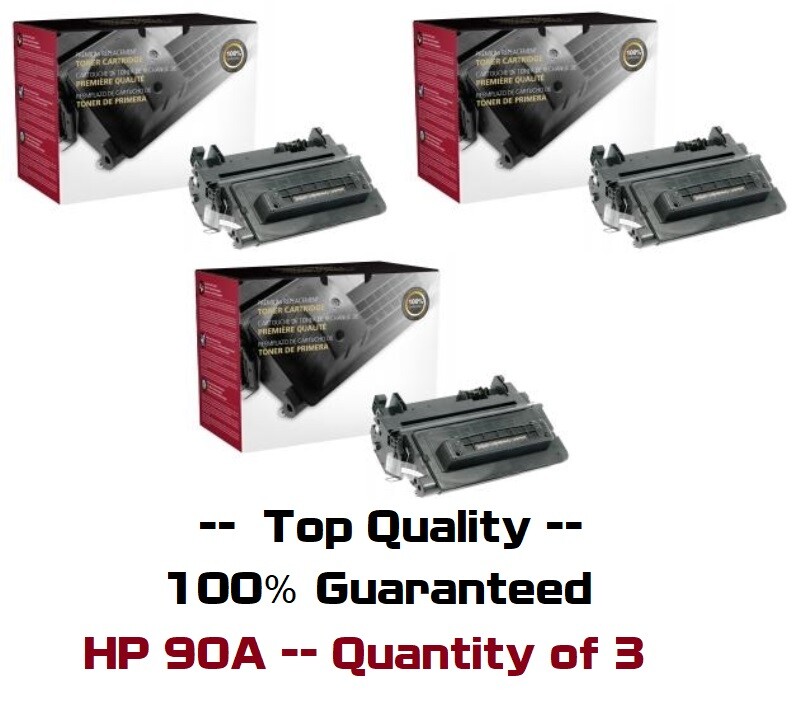 3 New Factory Sealed 90A Toner Cartridges Compatible to HP CE390A 90A