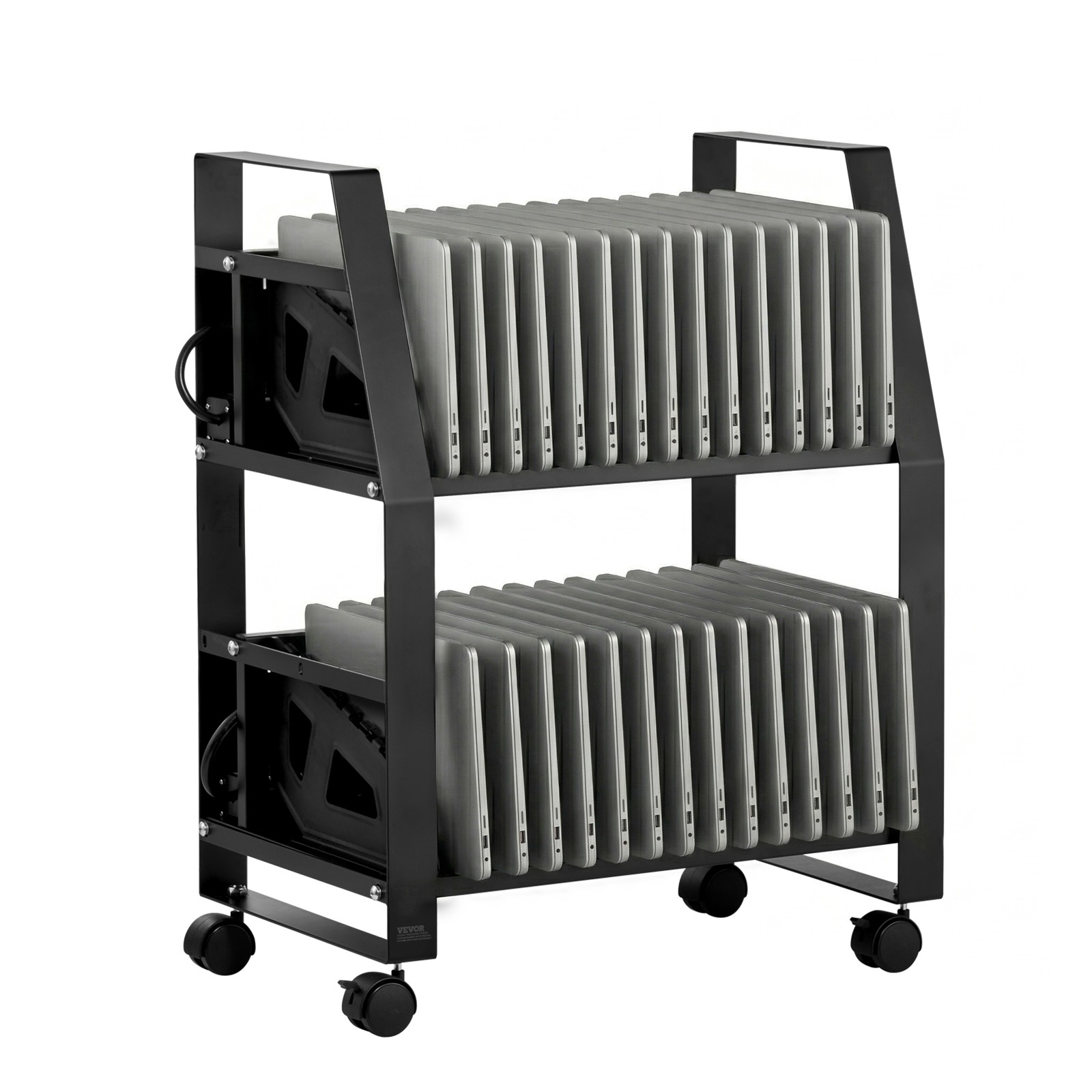 VEVOR Laptop Charging Cart 32 Devices Mobile Open Charging Station Up to 15.6 in