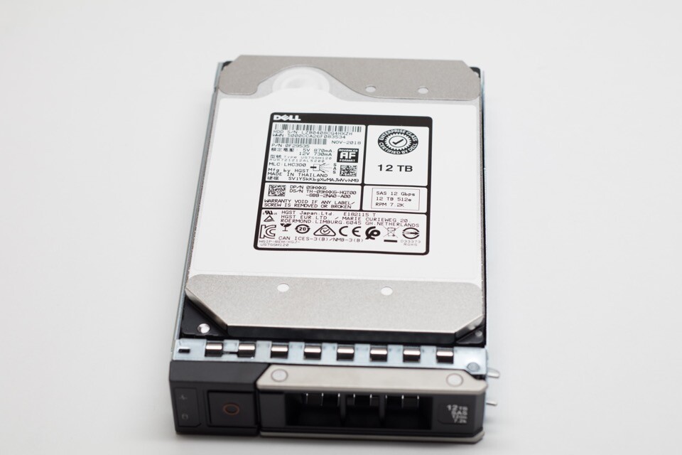 DK7C9 DELL 12TB 7.2K SAS 3.5" 12Gb/s 14G KIT HDD Factory Sealed