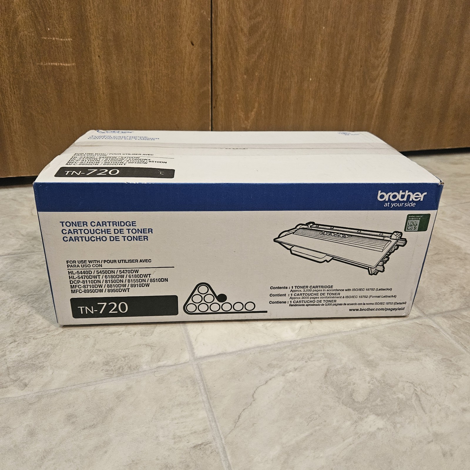 Genuine Brother TN-720 OEM Black Toner Cartridge TN720 HL-5450DN MFC-8710DW NEW
