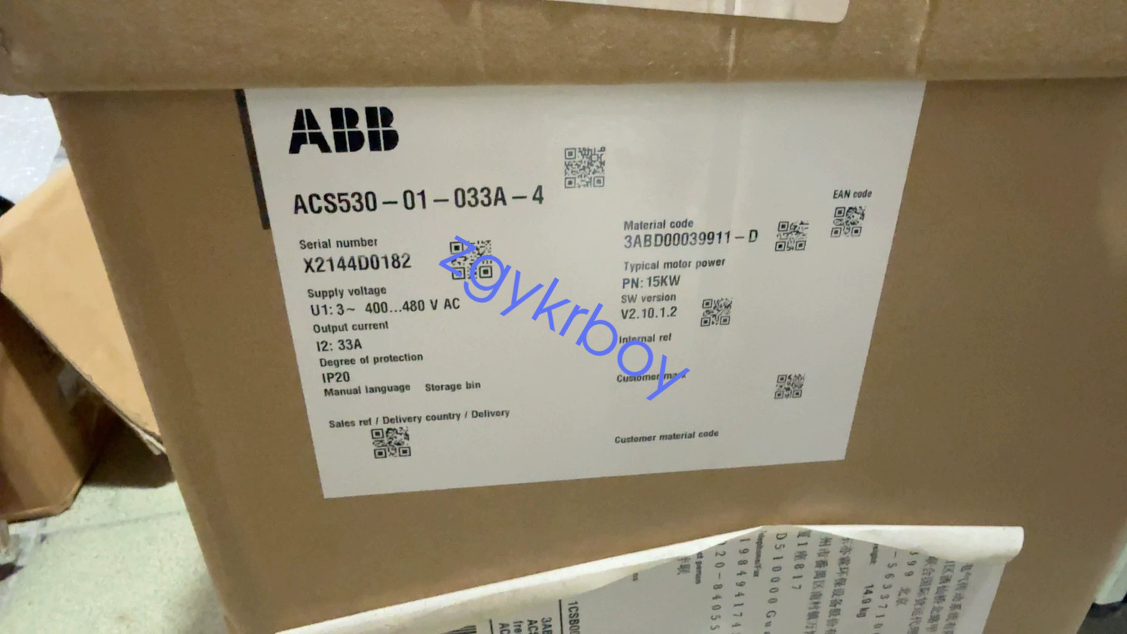 1 PC NEW ABB INVERTER ACS530-01-033A-4 15KW