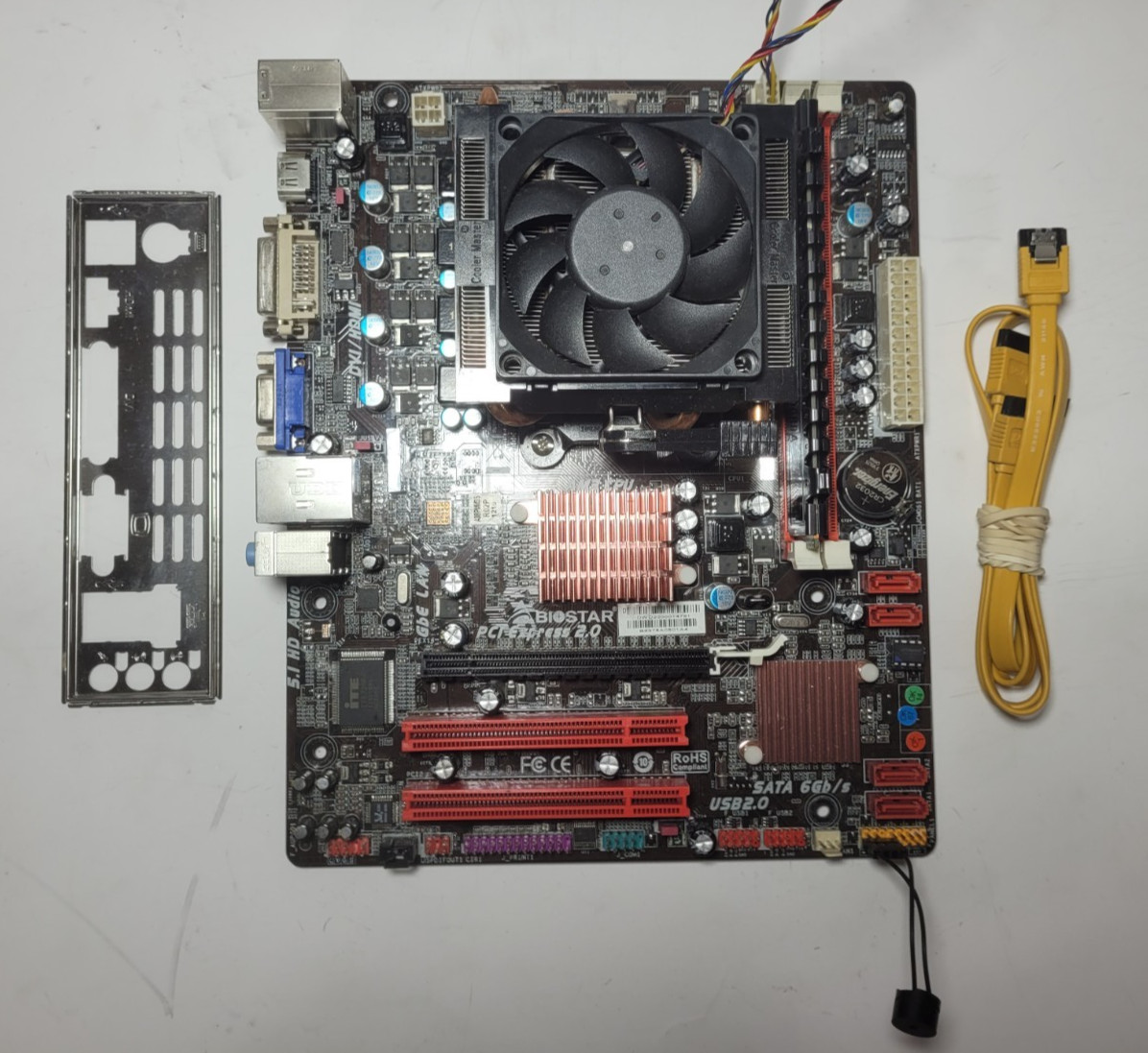 Biostar A880GZ BOARD AMD FX-4350, 2GB RAM, IO Shield &2x SATA Cables #1005