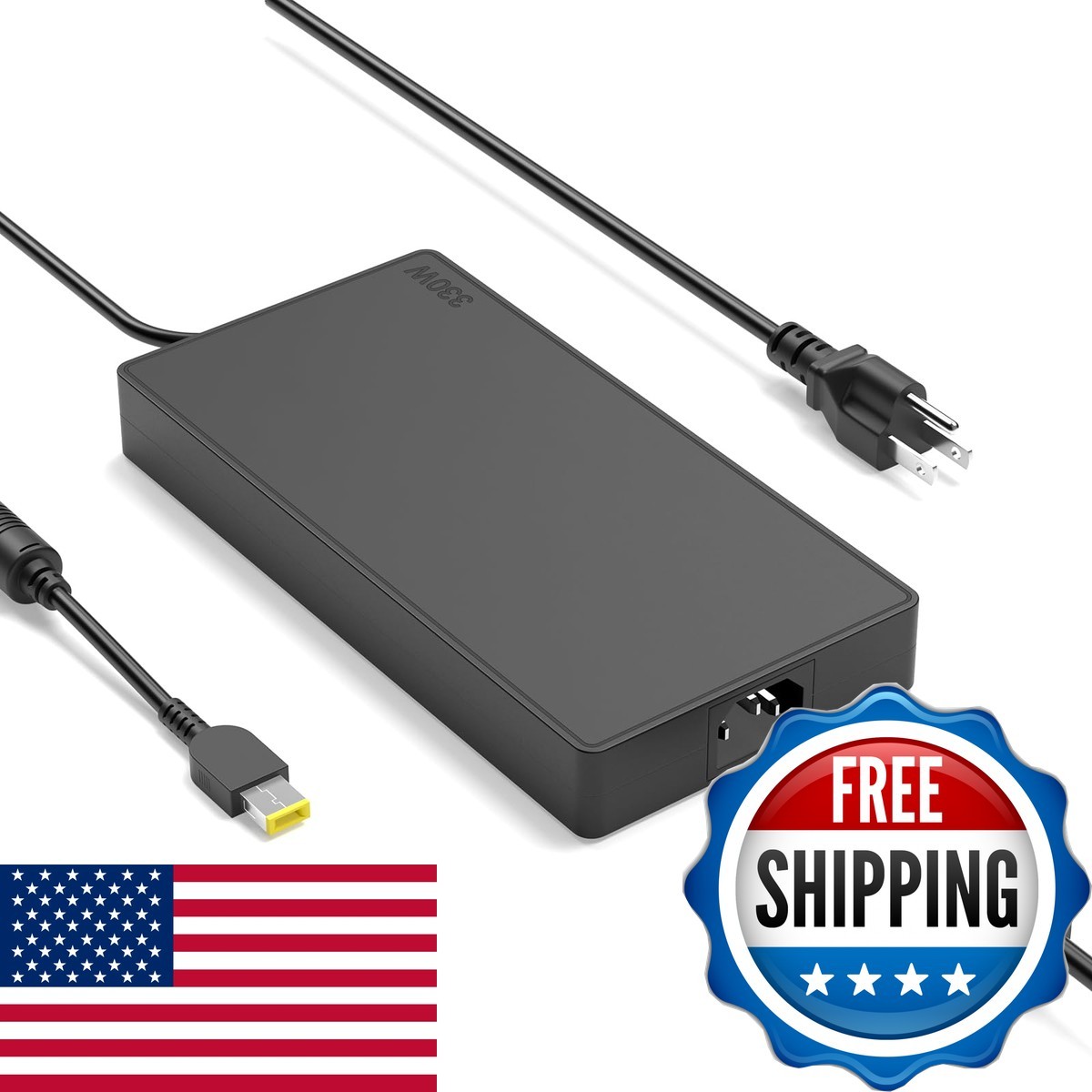 Slim 330W GaN Charger for Lenovo Legion 9/9i/7i/5i/5 Pro 7/5 Gen 9/10 RTX