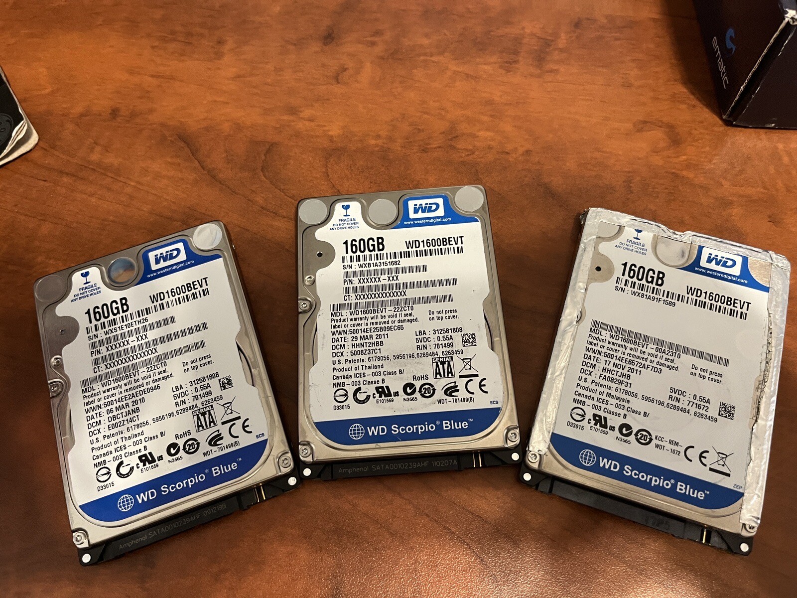 6 - Western Digital 160GB Internal 5400RPM 2.5" (WD1600BEVT-22ZCT0) HDD