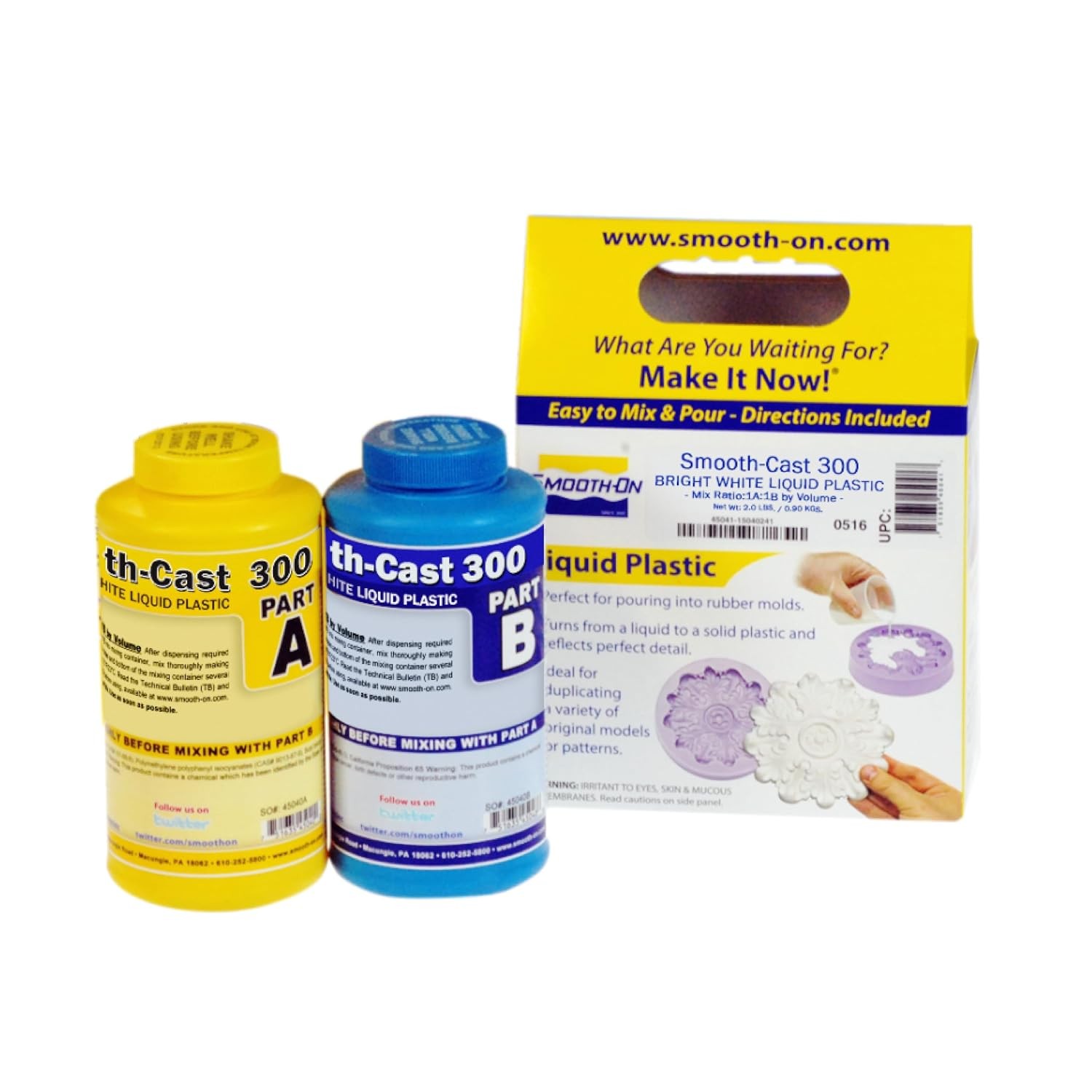 Smooth-Cast 300 Bright White Ultra Low Viscosity Liquid Plastic Pint Unit