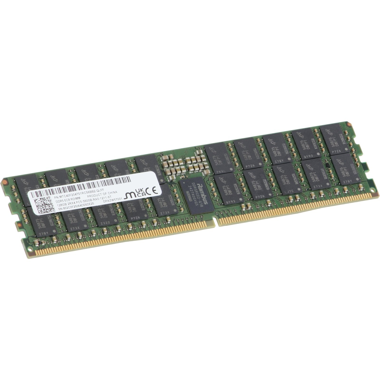 MTC40F2047S1RC56BB2 Micron 128GB 2Rx4 DDR5 RDIMM- 5600MT/s