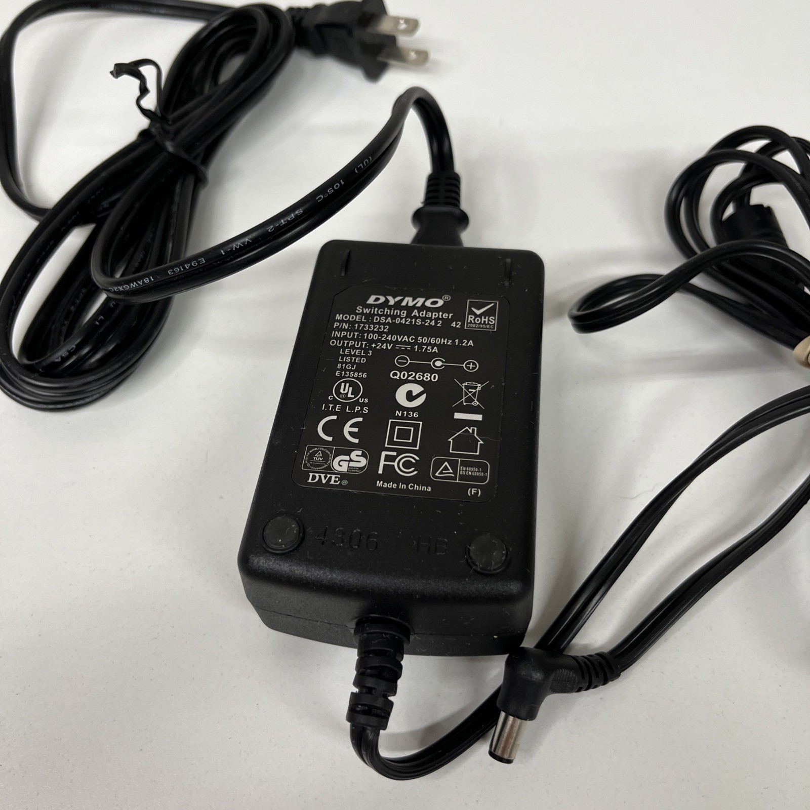 Genuine DYMO DSA-0421S-242 Switching Adapter 24V DC 1.75A Power Supply