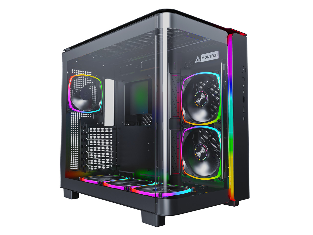 MONTECH, KING 95 PRO Dual-Chamber ATX Mid-Tower PC Gaming Case, High-Airflow, To