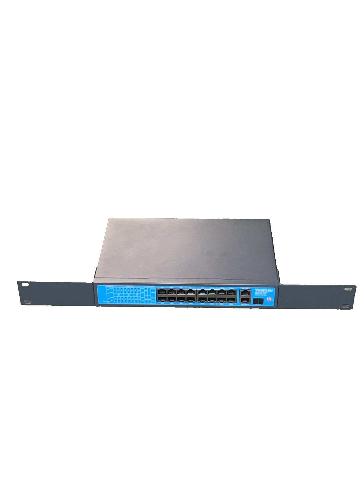 YuanLey 18 Port PoE Switch, 16 PoE Port 1000Mbps, 2 Uplink Gigabit, 1 SFP 250W