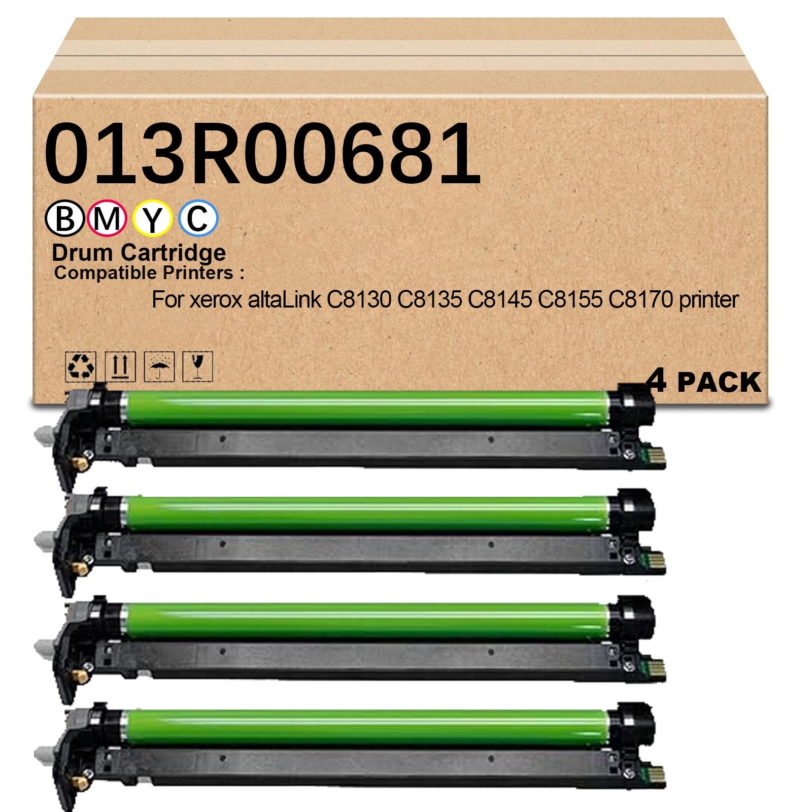 4 Pack 013R00681 Drum Cartridge for Xerox AltaLink C8130 C8135 C8145 C8155