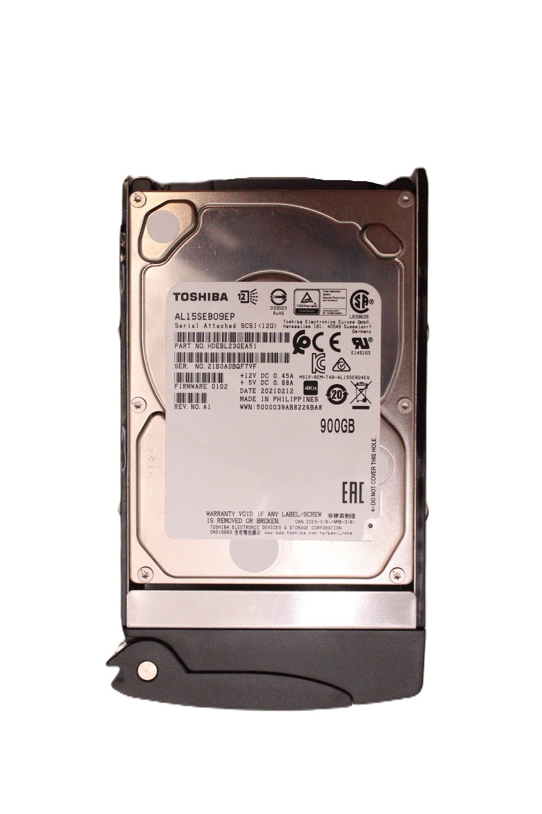 100% HEALTH Toshiba (SAS) 2.5" AL15SEB09EP 900GB SAS Internal HDD 10K (11 HOURS)