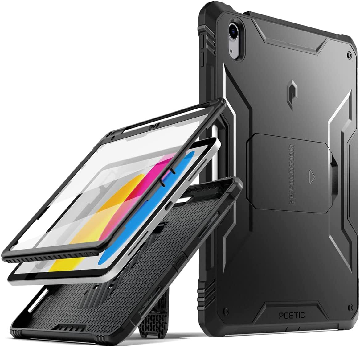 For ipad 10th Gen iPad 10.9 2022 Case Poetic Kickstand and Built-in-Screen Cover