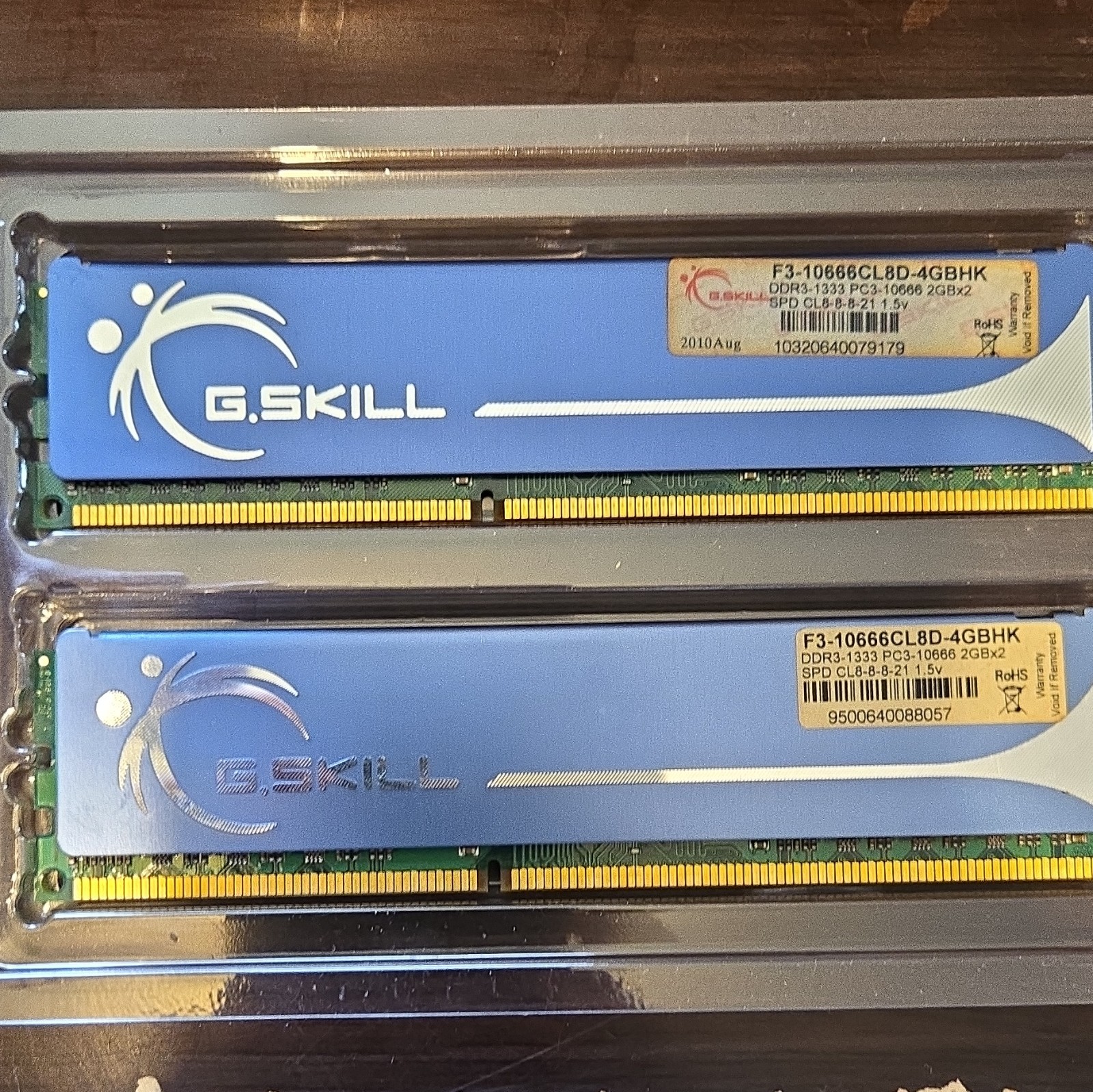 G.SKILL HK 4GB (2x2GB) DDR3 SDRAM DDR3-1333 PC3-10666 240-Pin DIMM