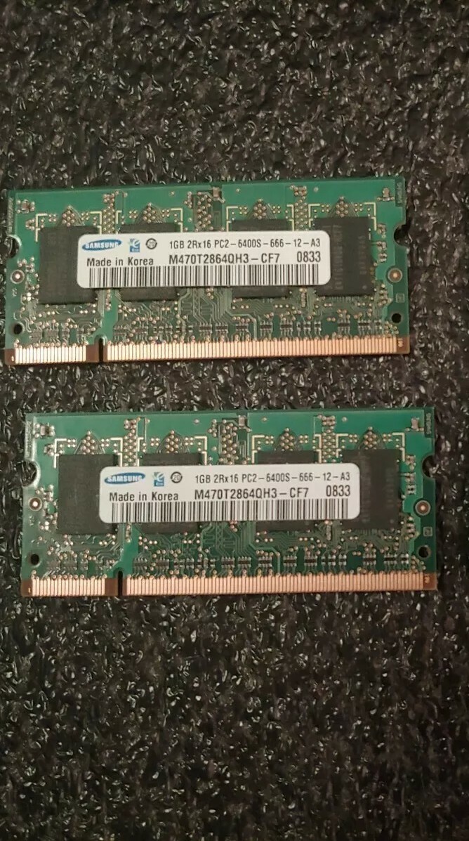 Samsung 1 GB SO-DIMM 800 MHz DDR2 Memory (M470T2864QH3-CF7)