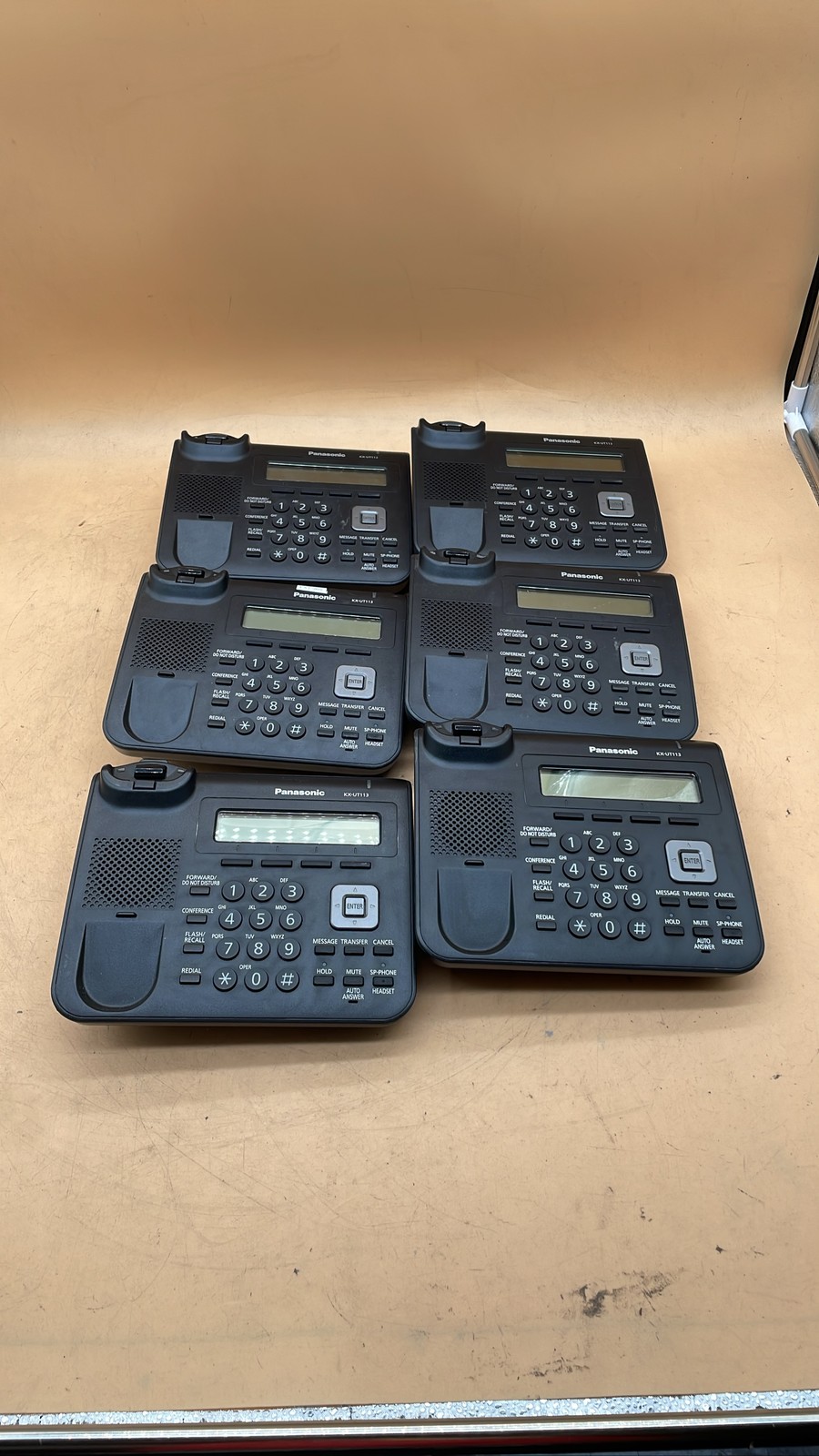 Panasonic KX-UT113-B Business SIP IP Desk VoIP Phone Base Unit Only Lot of 6