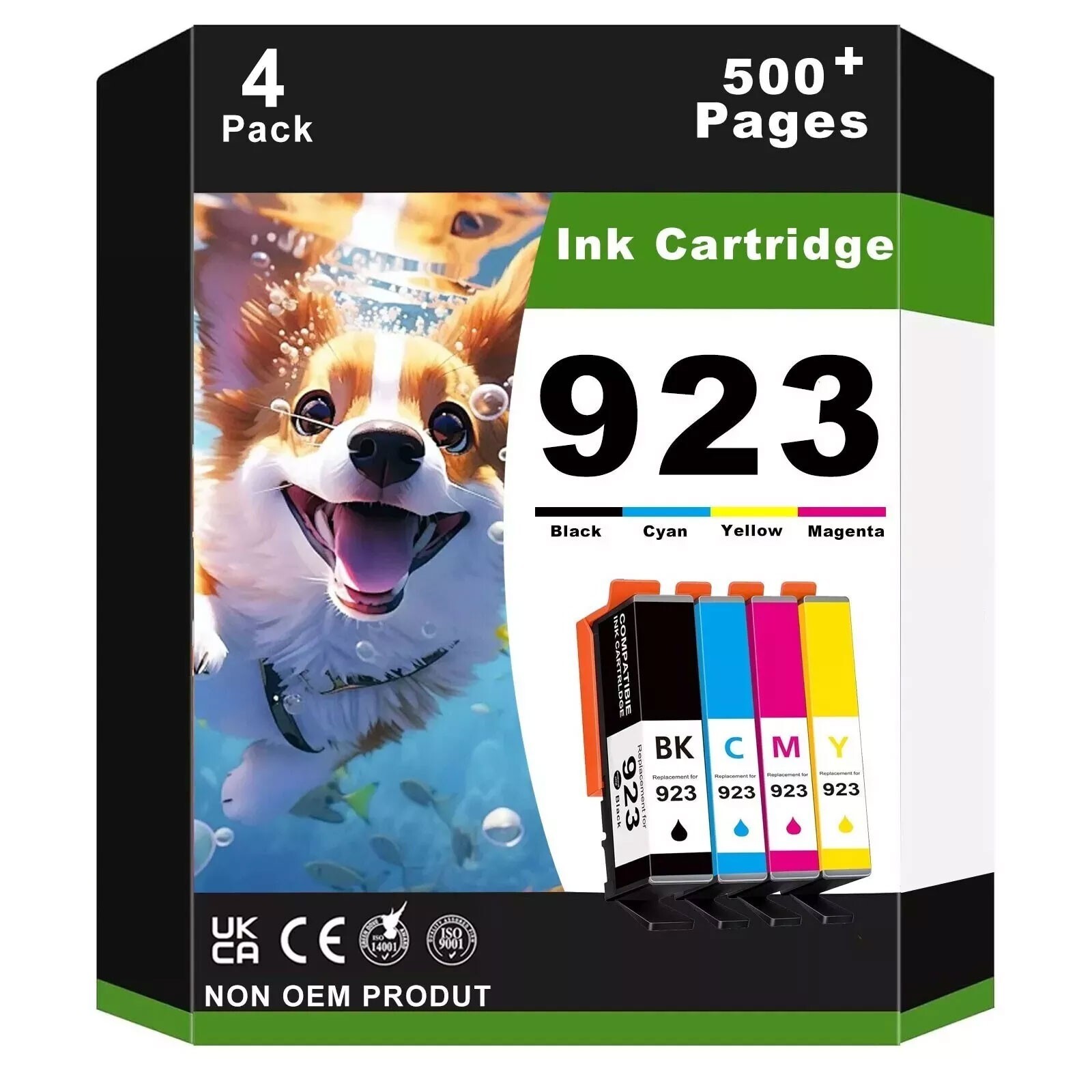 with Chip 923 ink Cartridges Compatible for OfficeJet Pro 8135e 8139e 8138e