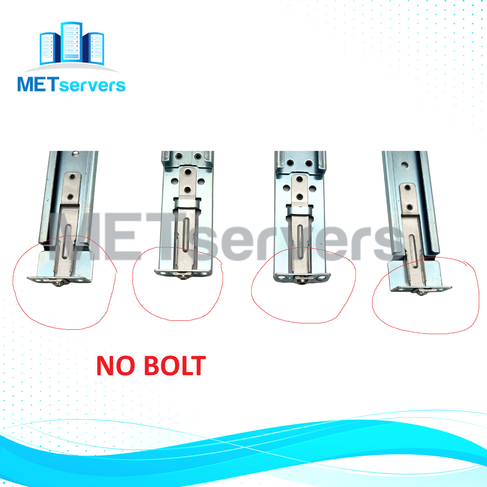 No Inner/Bolt- Arista Switch 1U Outer Rails ASY-00905-05 ASY-00916-04 ASY-01536