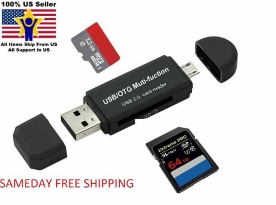 10X  USB TYPE C OTG to USB 2.0 Adapter SD/Micro SD Card Reader With 3.0 USB Male