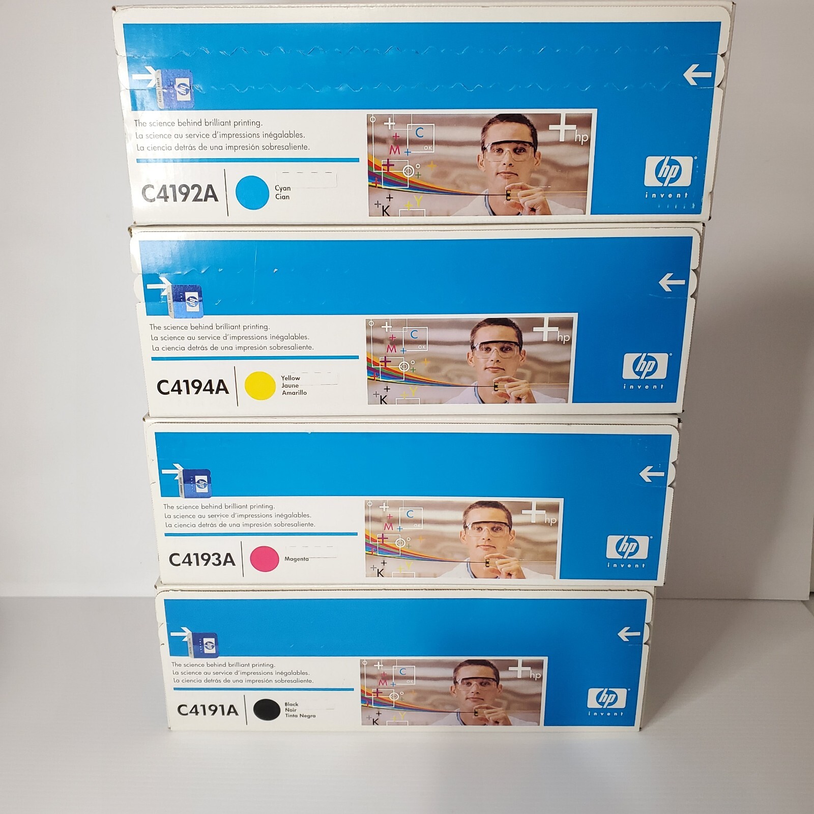 Lot Set Of 4 HP Laserjet Toner Cartridge Ink For Printers 4500 4550 OEM New 